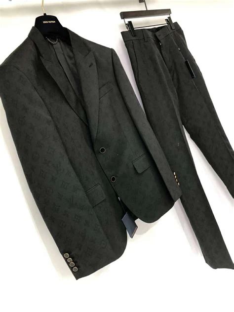 lv monogram suit|louis vuitton black suit.